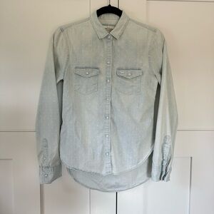 Abercrombie and Fitch Polka Dot Denim Button Down Shirt (XS) | NWOT